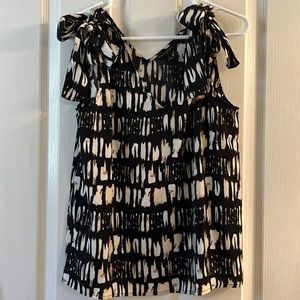 Banana Republic silky tie shoulder top, like new